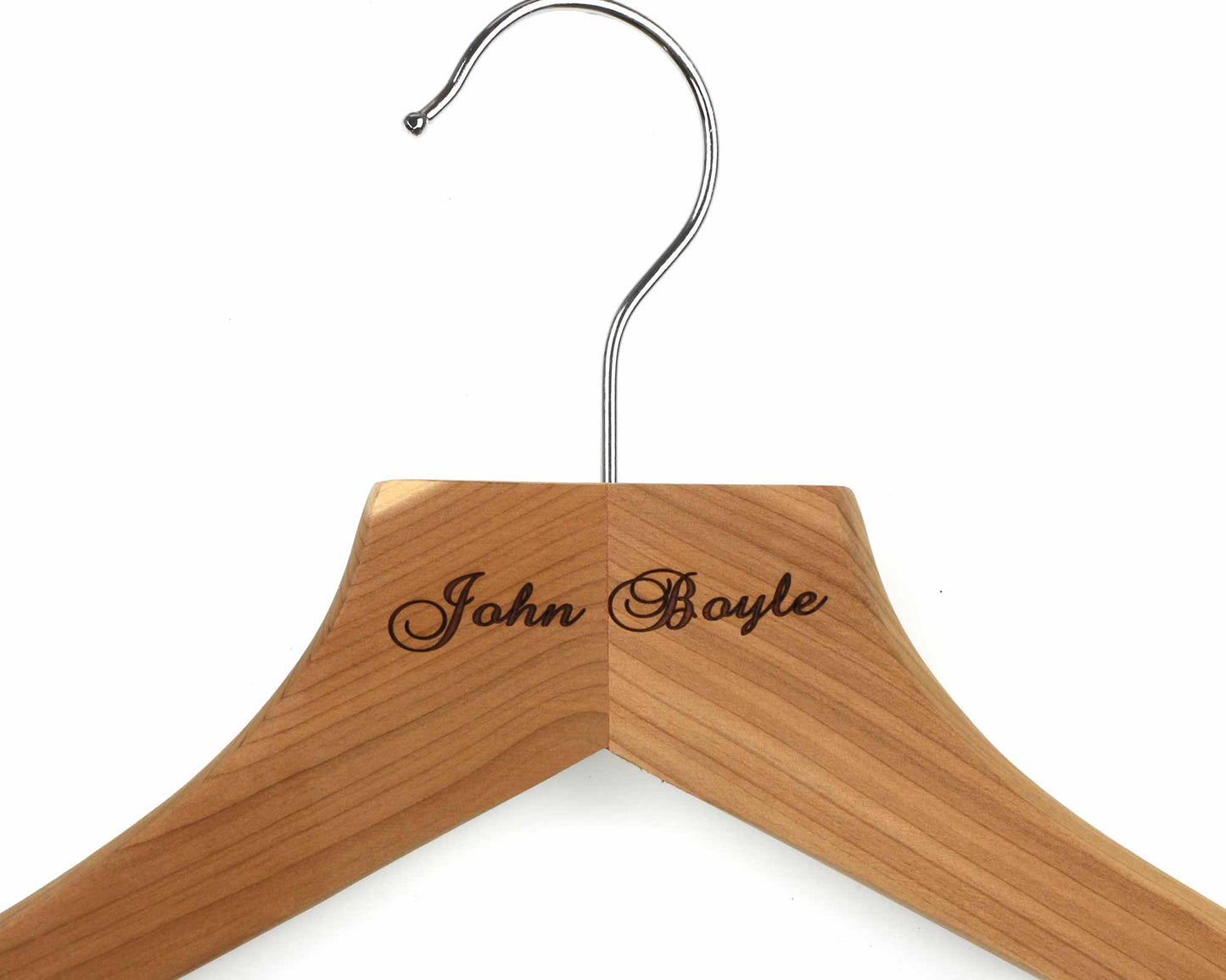 personalised engraved jacket hanger