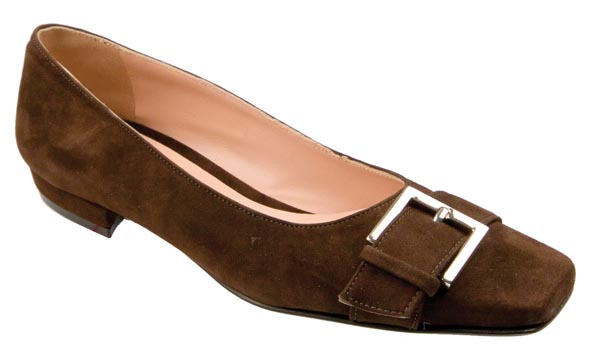 FLORENTINA Ladies Brown Suede Court Shoe