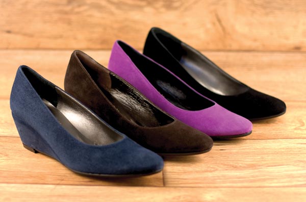 RAVENNA Ladies Purple Suede Wedge Shoe Range