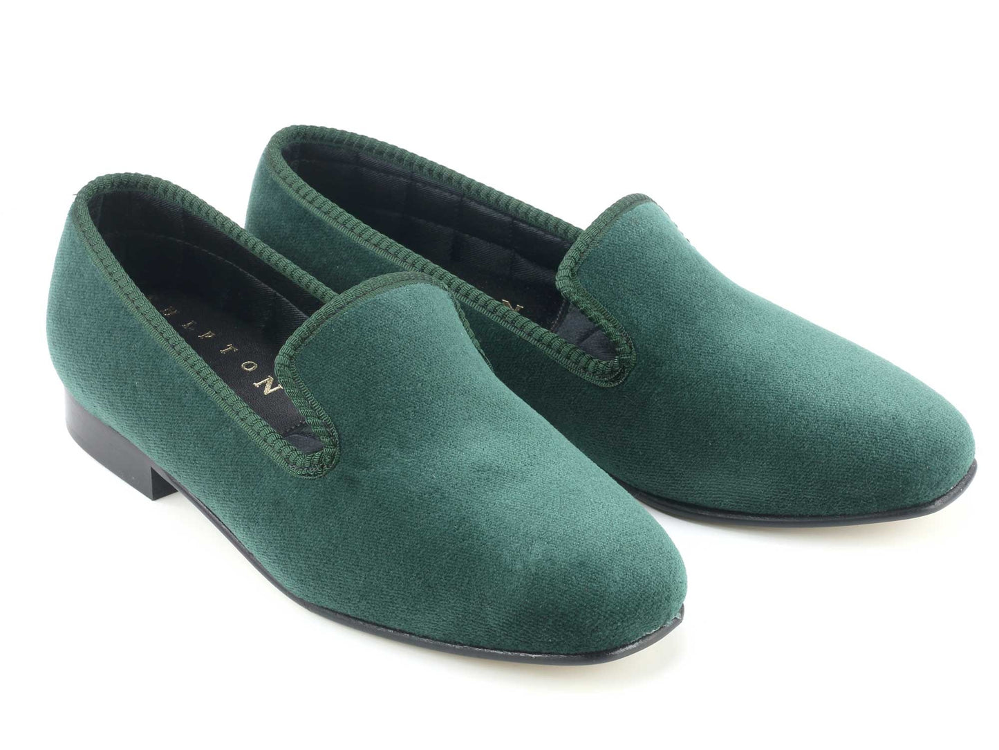 Ladies Green Velvet Slipper - UK 3