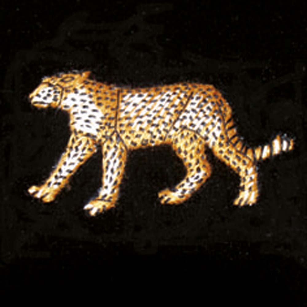 Leopard Embroidered Velvet Slipper