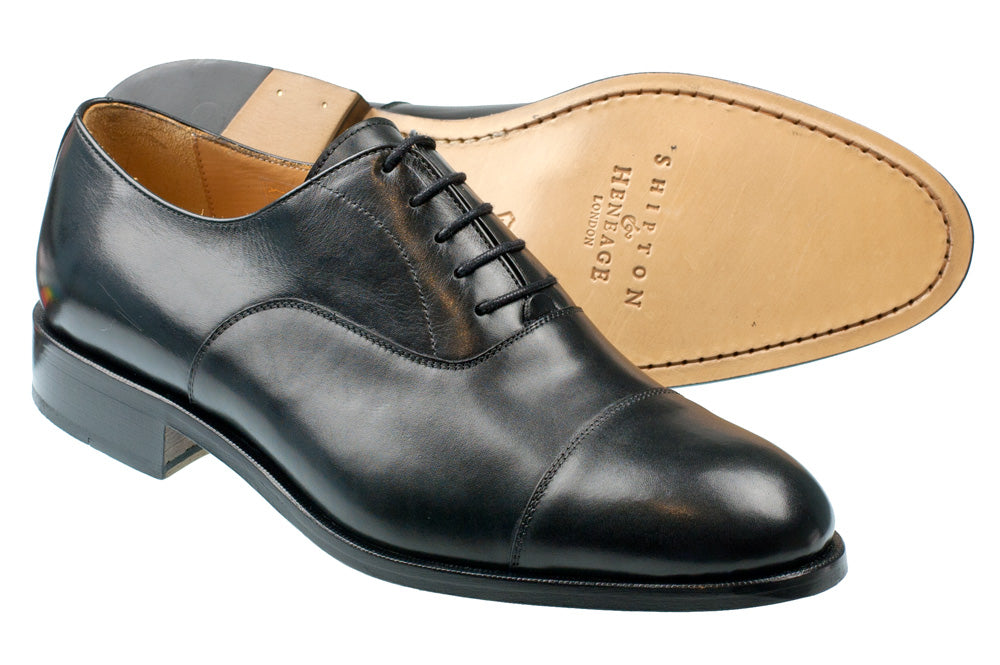 Leven WIDE Mens Black Oxfords