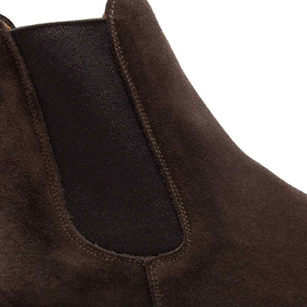 Liam Mens Pinner Dark Brown Suede Chelsea Boot
