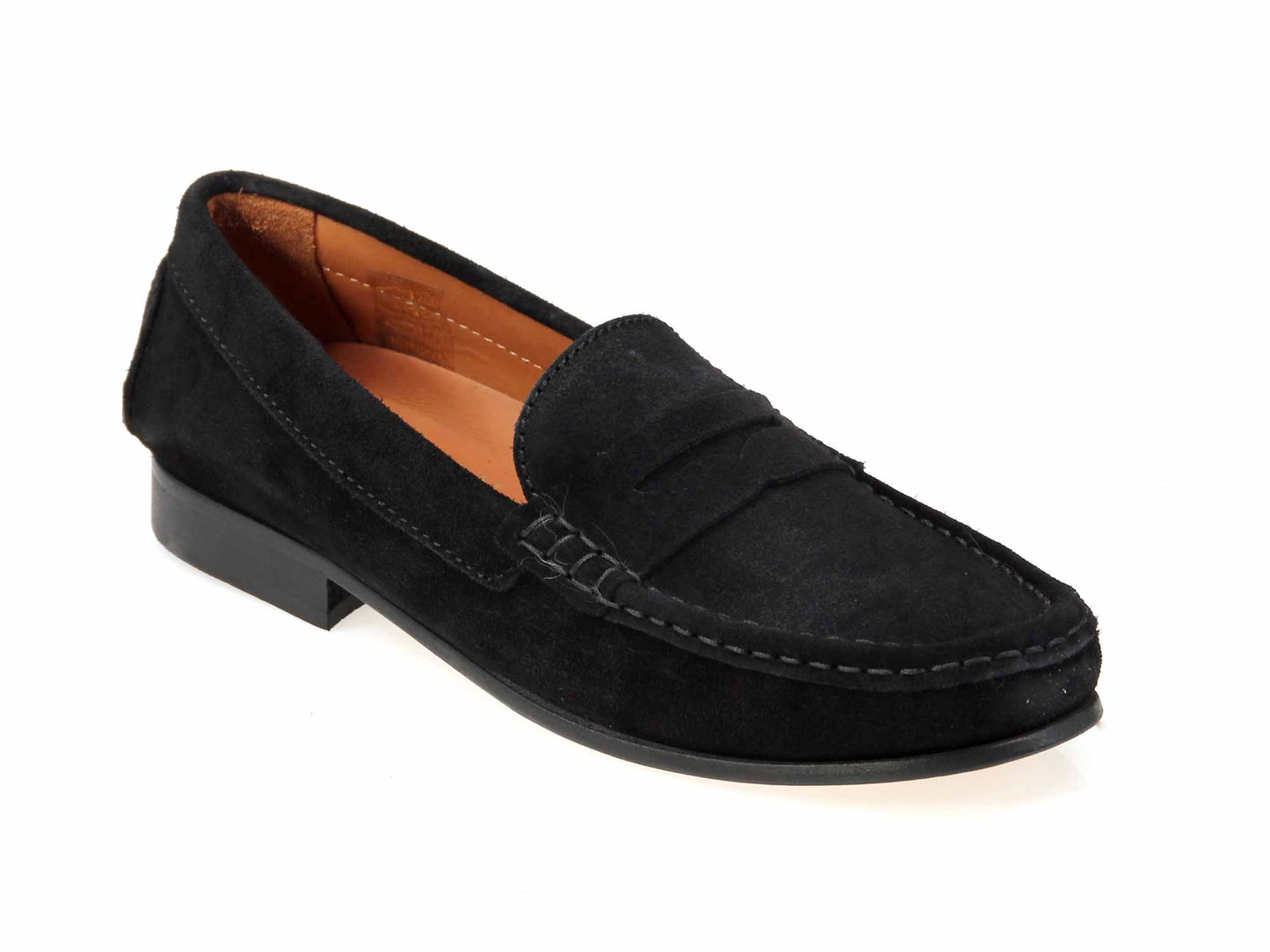 Livia Ladies Black Suede Classic Loafer