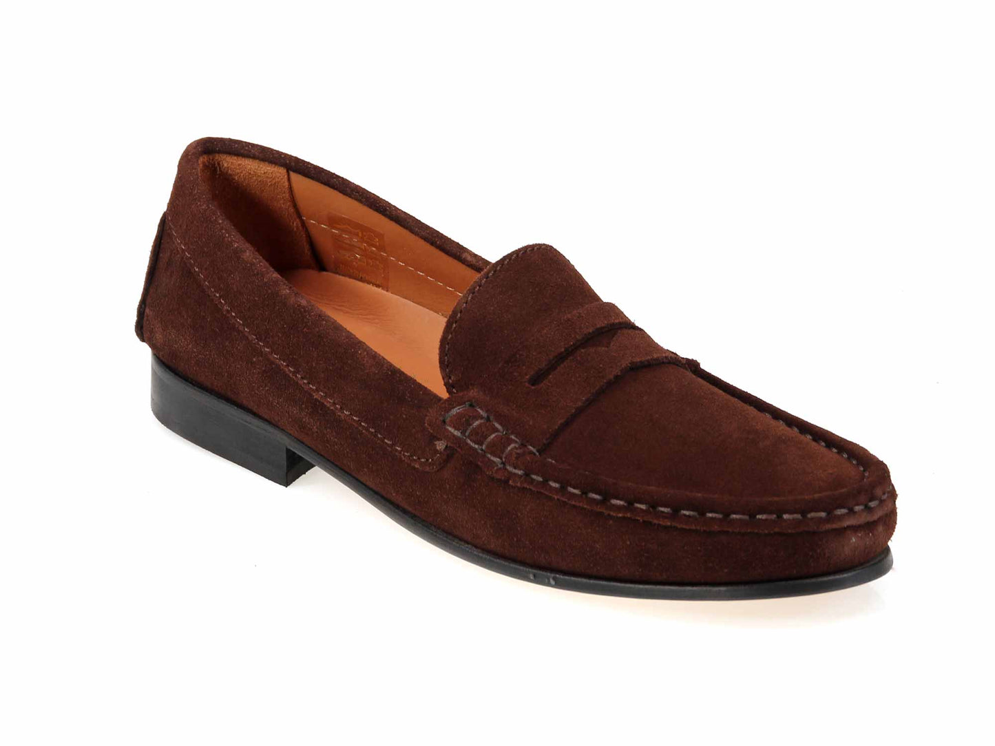 Livia Ladies Dark Brown Suede Loafer