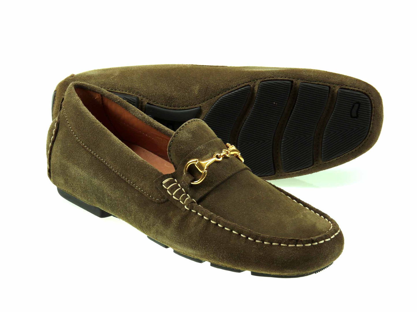 ISOLA Mens Green Khaki Suede Driving Shoe Pair