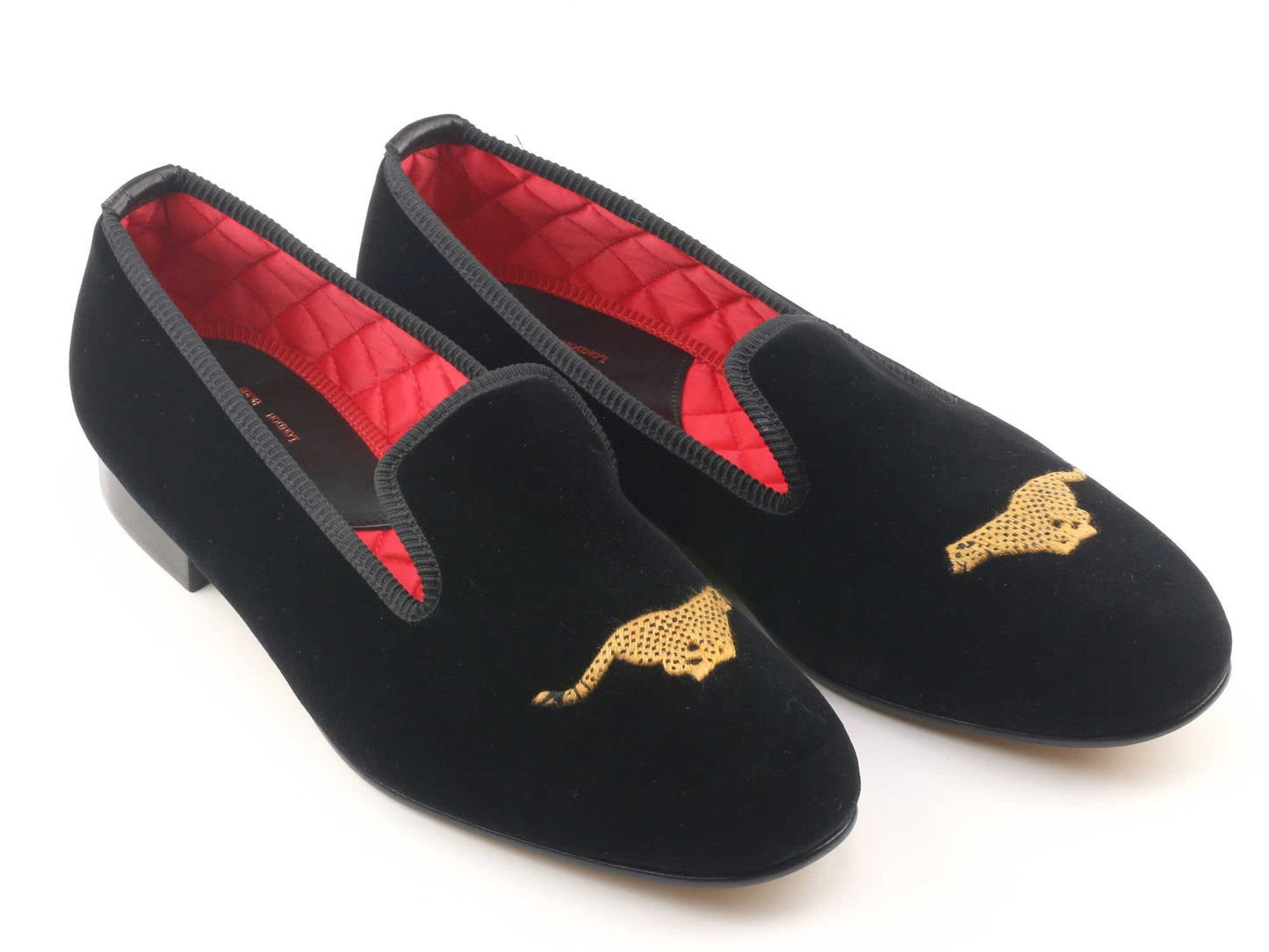Cheetah Embroidered Velvet Slipper - - previous commission example