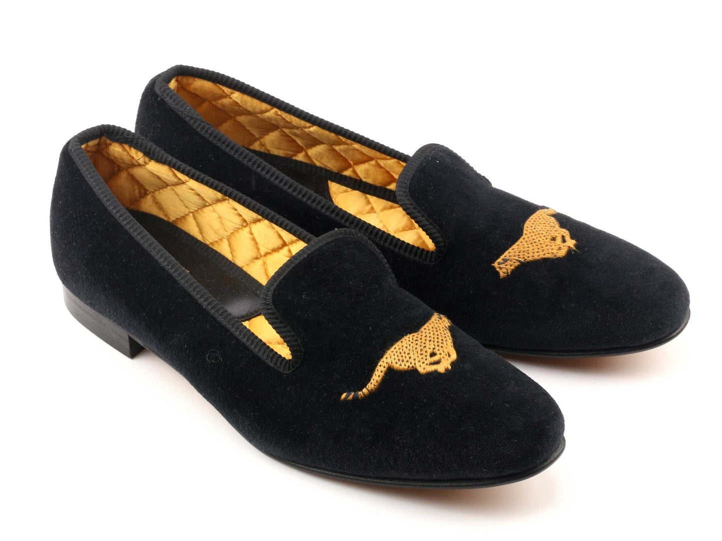 Cheetah Embroidered Velvet Slipper - previous commission example