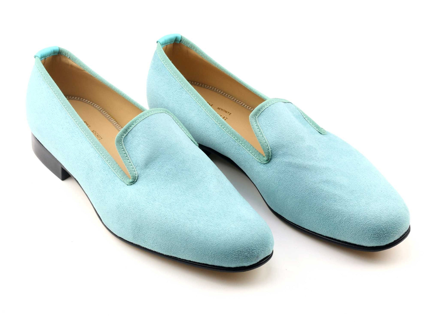 Mens Duck Egg Blue Faux Suede - UK 11