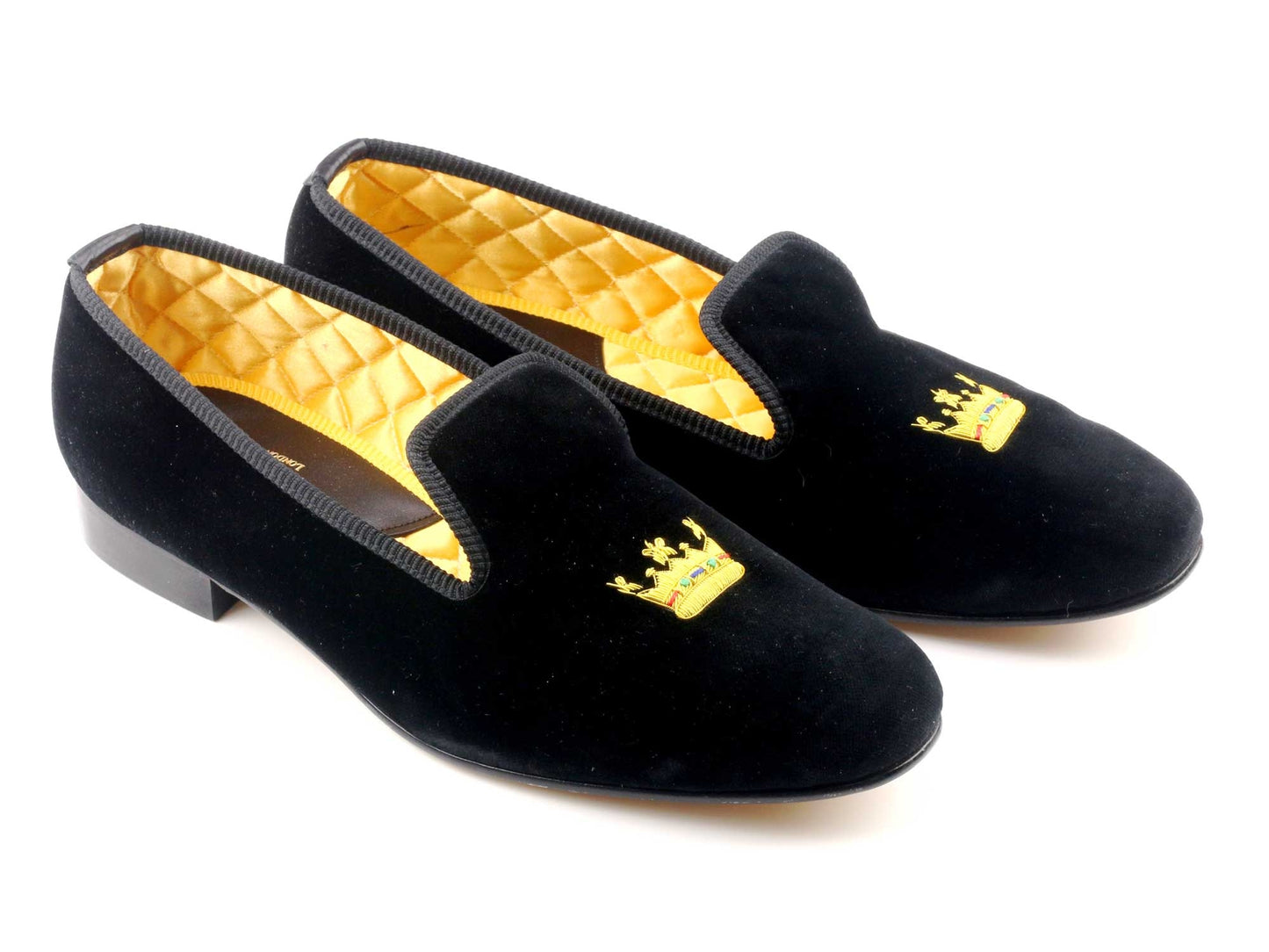 Coronet Embroidered Velvet Slipper - previous commission example