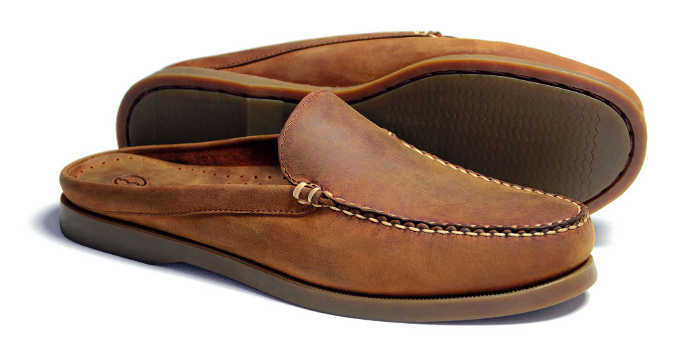 Mens Sand Nubuck Deck Mule