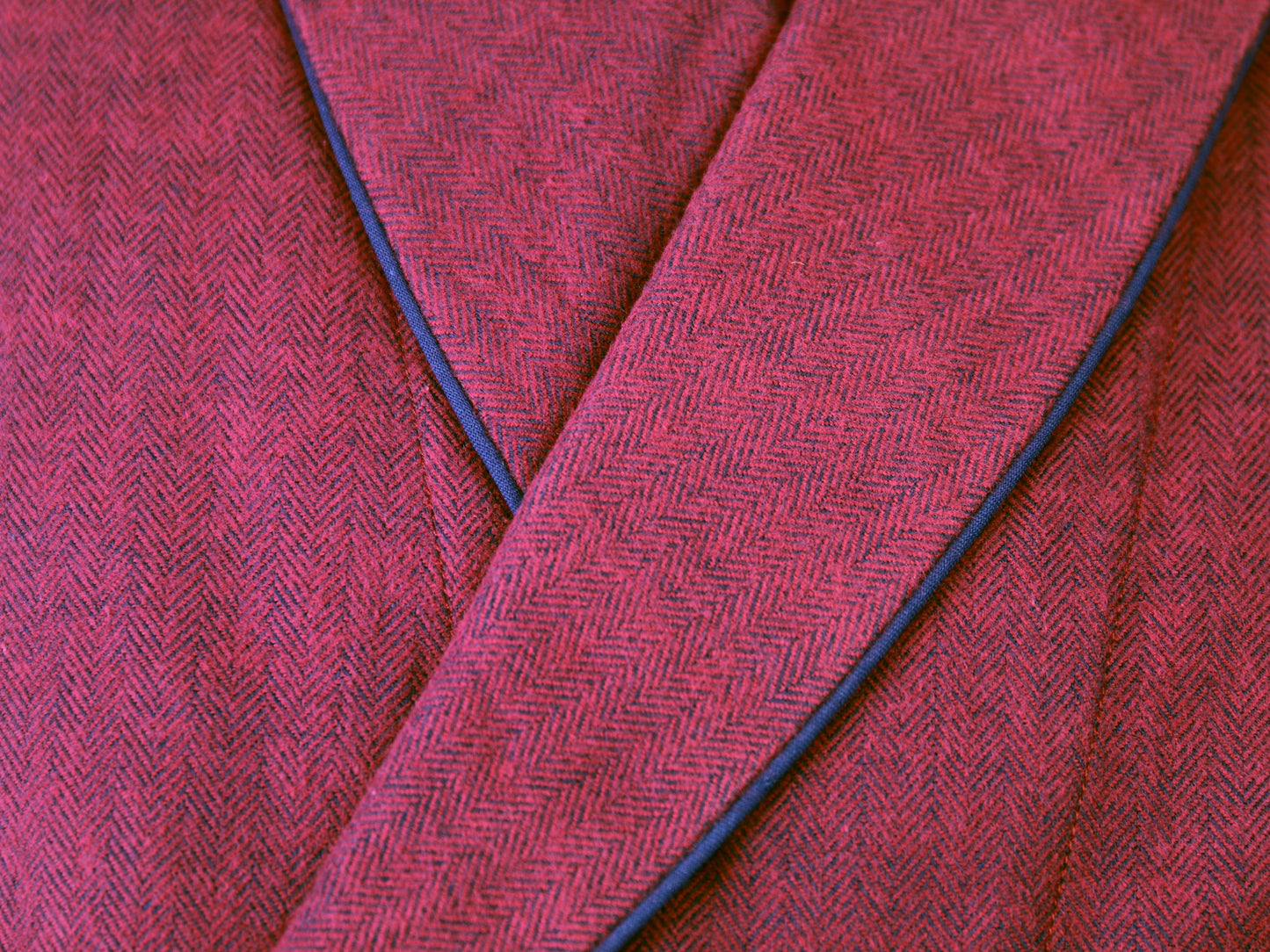 Mens Rioja Herringbone Brushed Cotton Dressing Gown