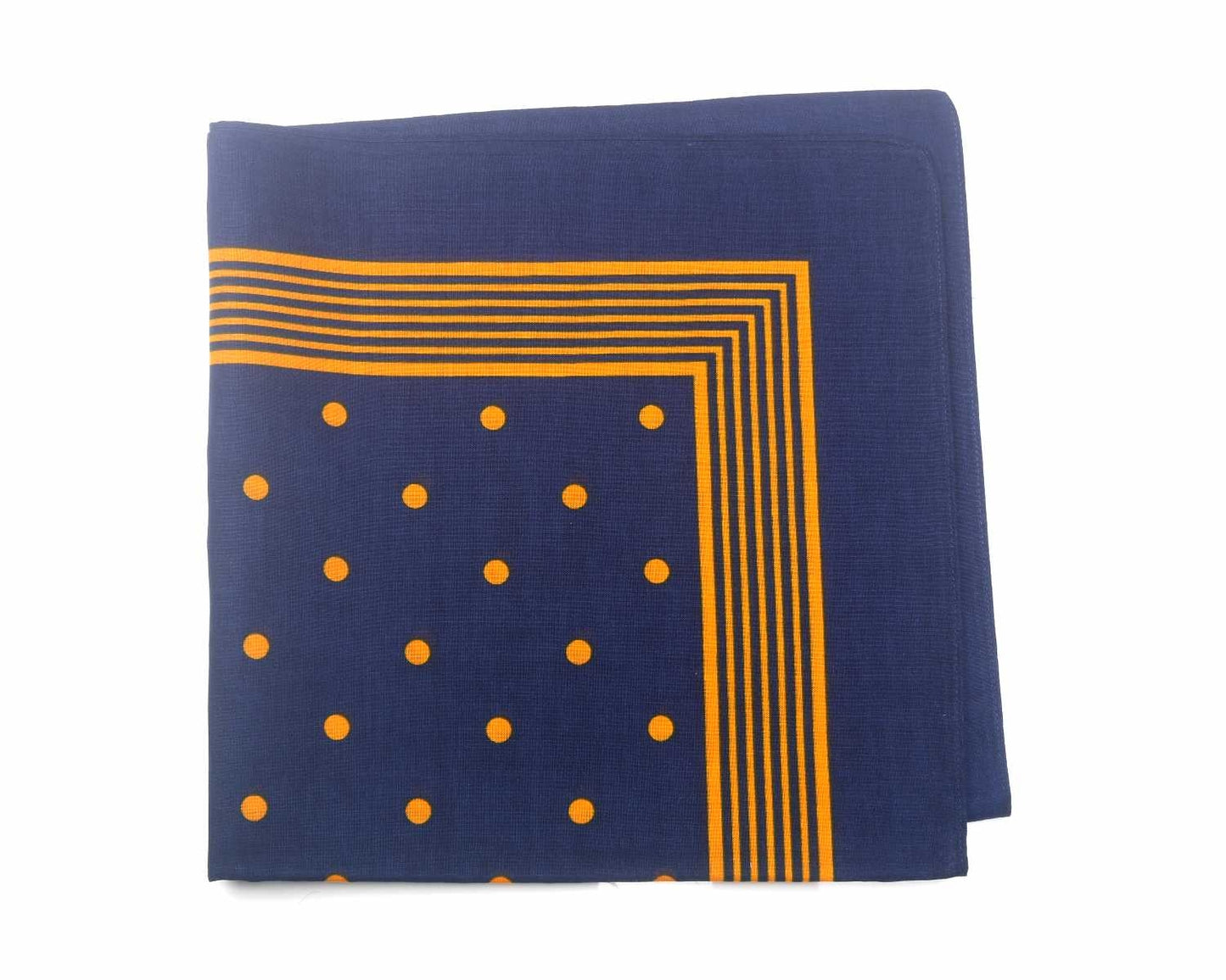 Blue with Gold One-Spot Giant Cotton Hankies