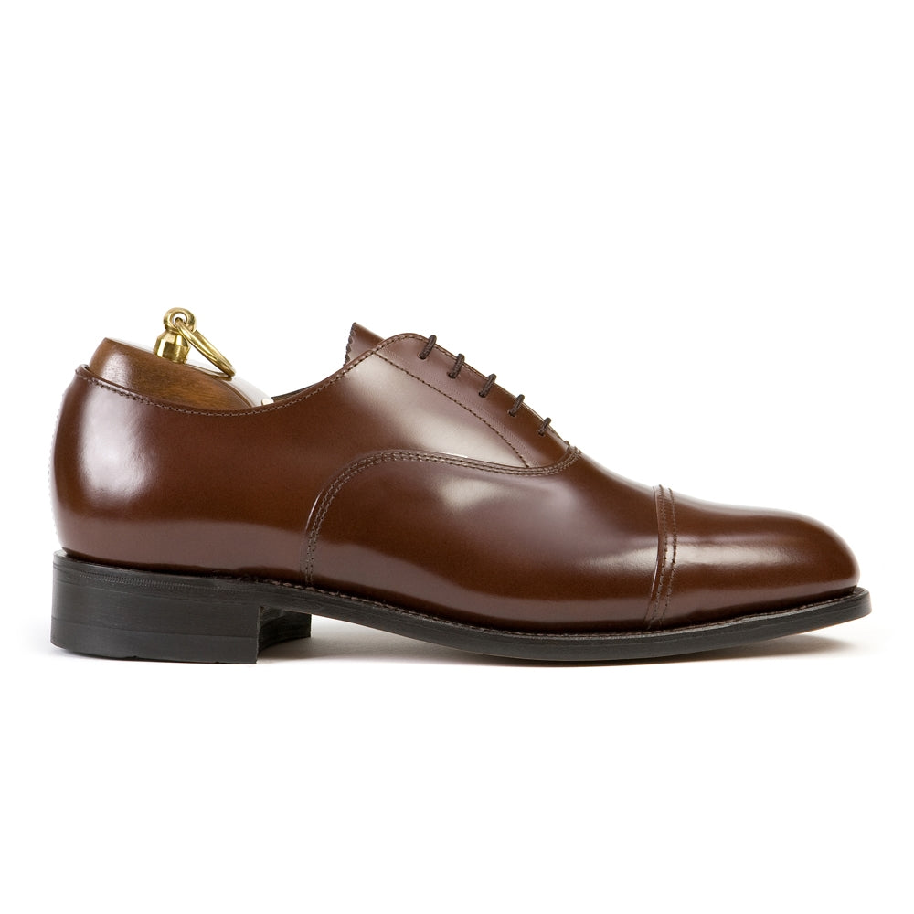 OXFORD Wide Fitting Brown Plain Cap Oxford Side