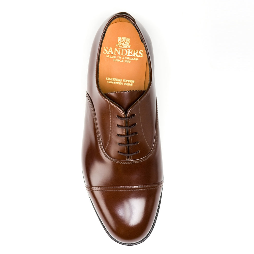 OXFORD Wide Fitting Brown Plain Cap Oxford Top