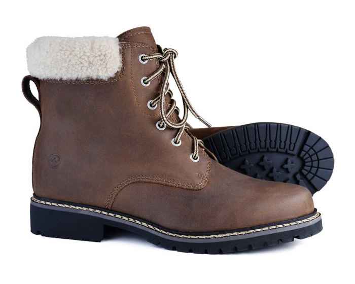 Pennine Ladies Brown Sheepskin Lined Winter Boots