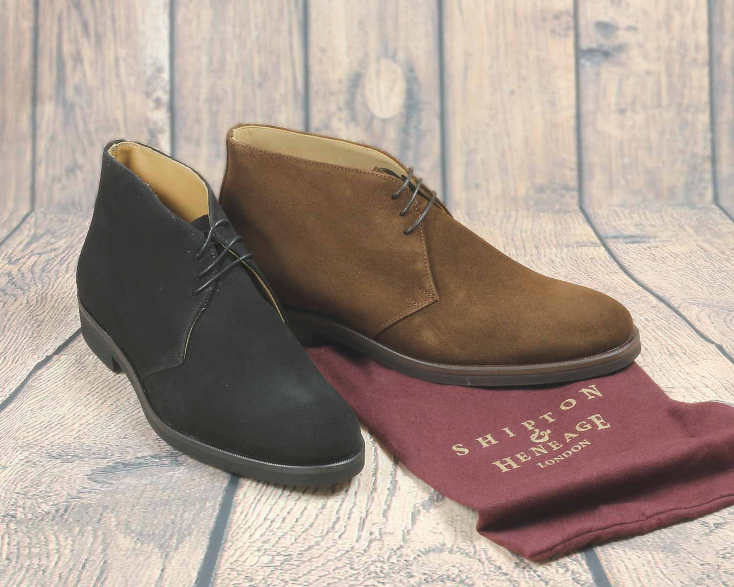 PERTH Black & Tobacco Chukka Boots
