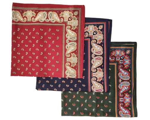 Pine Paisley Cotton Hankies