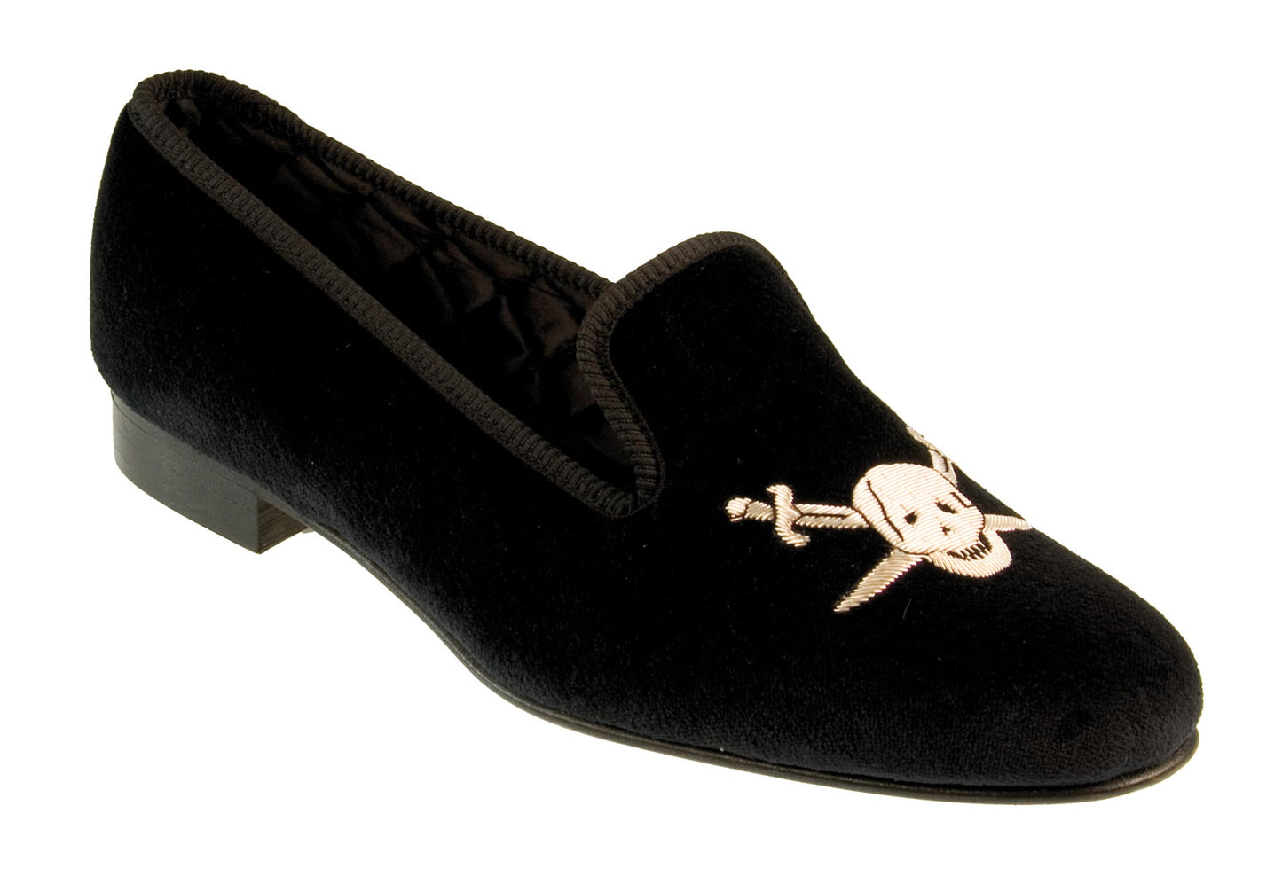 Pirate Embroidered Velvet Slipper - example