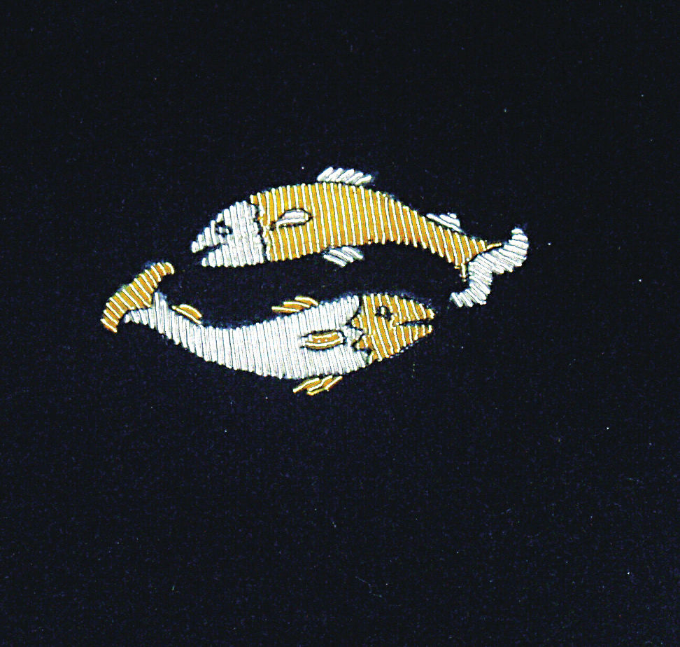 Pisces Embroidered Velvet Slipper