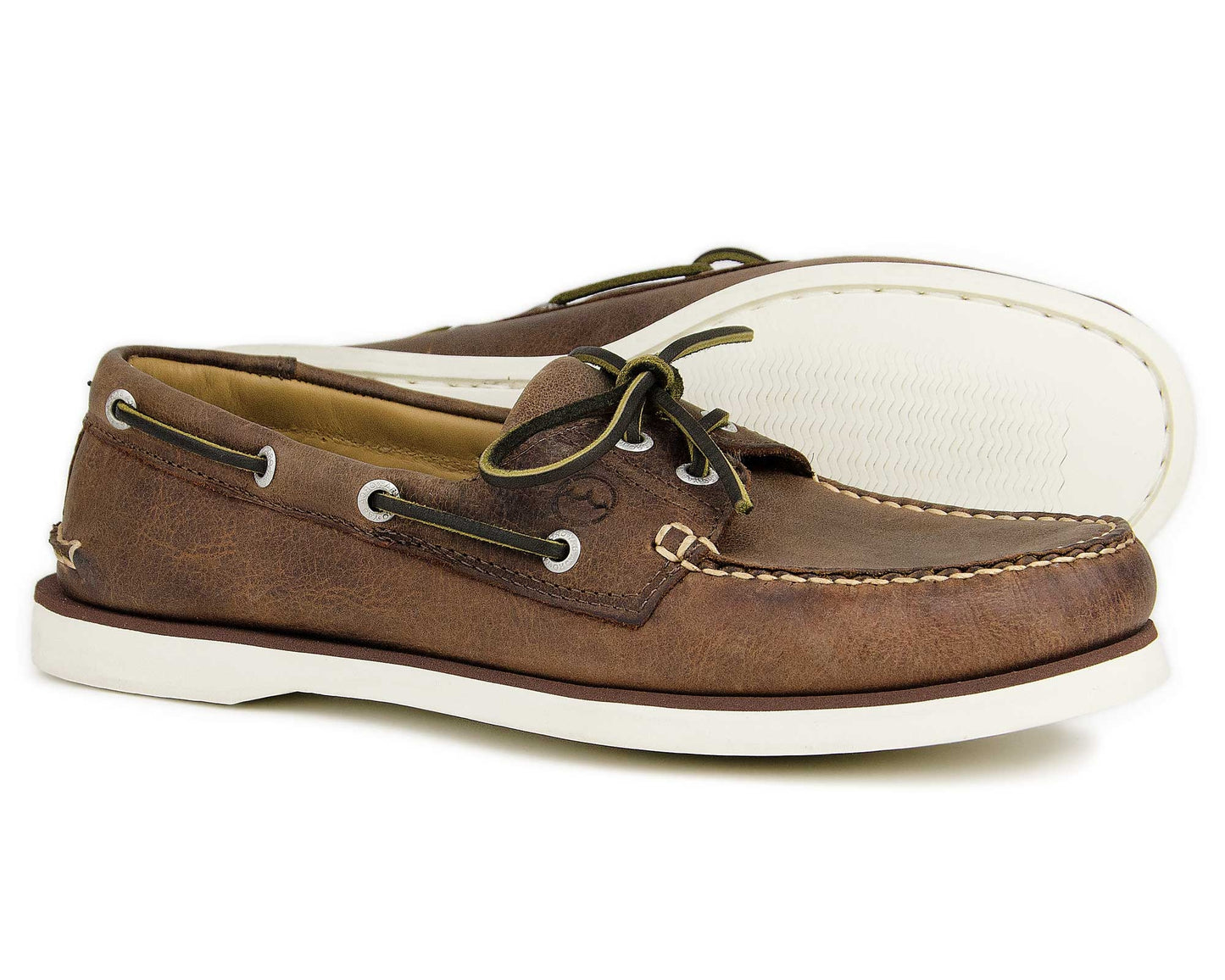 Portland Mens Russet Brown Nubuck Deck Shoe