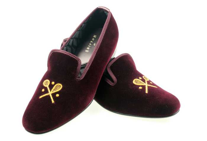 Racquet Club of Chicago Velvet Slippers