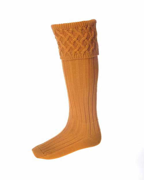 Rannoch - Ochre Yellow Shooting Socks