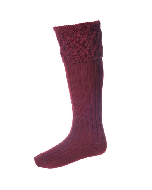 Rannoch - Burgundy Shooting Socks