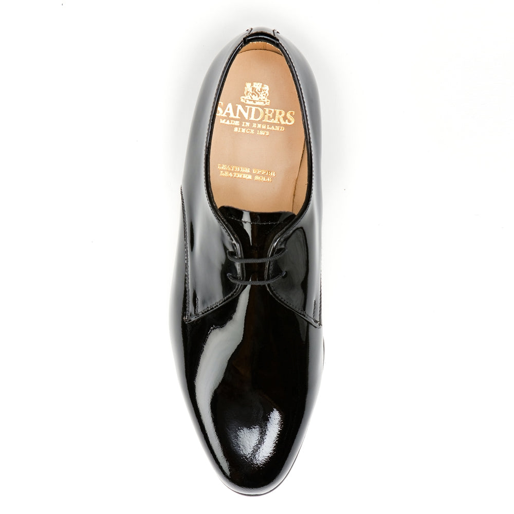RITZ Men's Wide Black Patent Derby Shoe