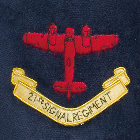 Regimental Velvet Slippers IV close 21st Signals