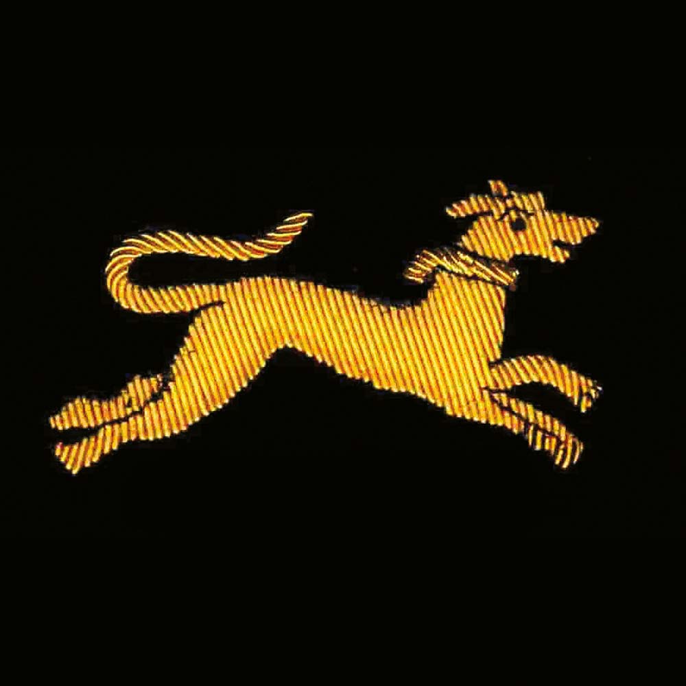 Greyhound Embroidered Velvet Slipper