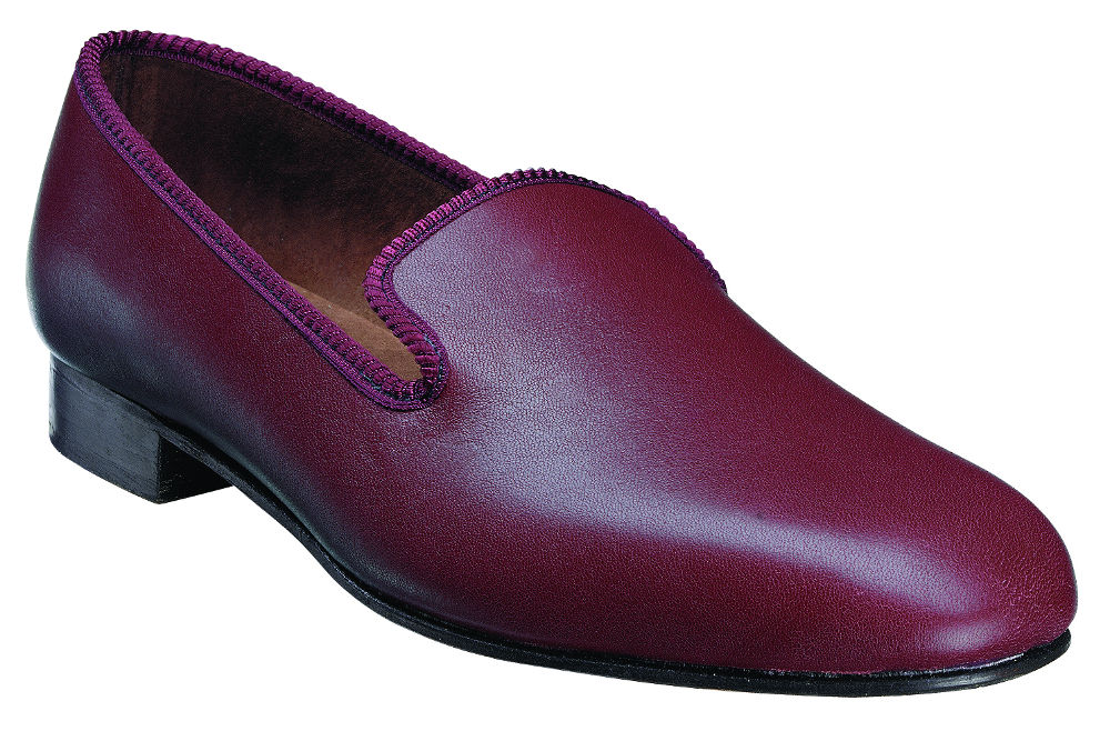 Burgundy Leather Albert Slipper