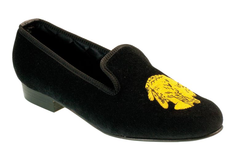 Liberty Motif Embroidered Velvet Slipper