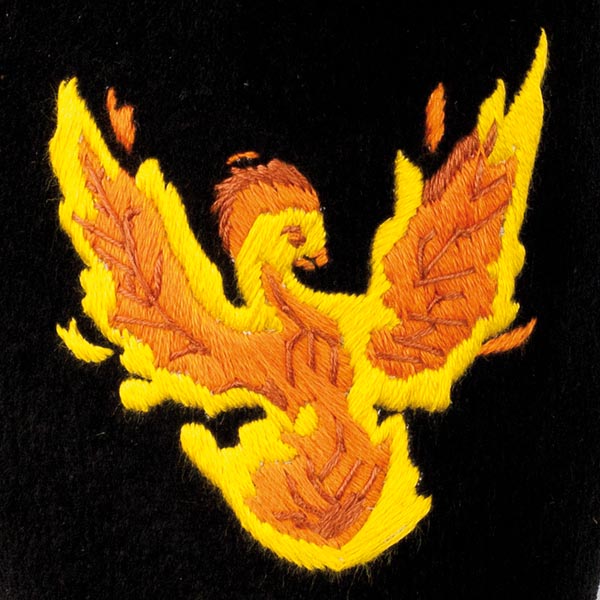 Phoenix Embroidered Velvet Slipper