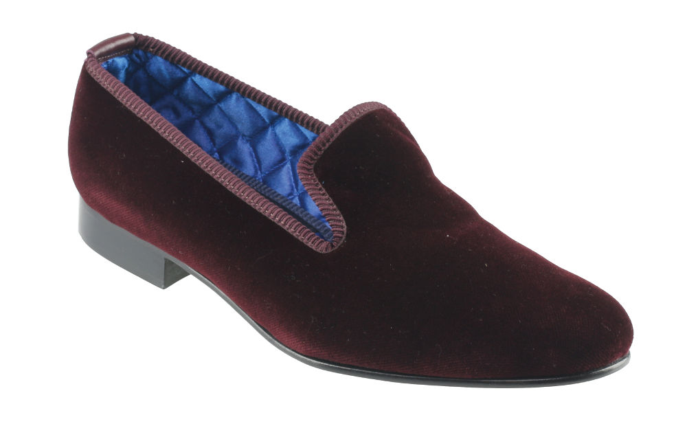 Luxury Wine Velvet Albert Slipper