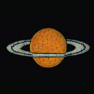 Saturn Embroidered Velvet Slipper