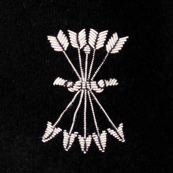 Silver Arrows Embroidered Velvet Slipper