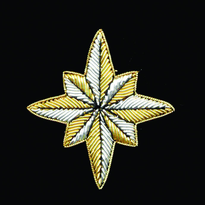 Star Embroidered Velvet Slipper