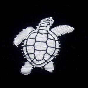 Turtle Embroidered Velvet Slipper