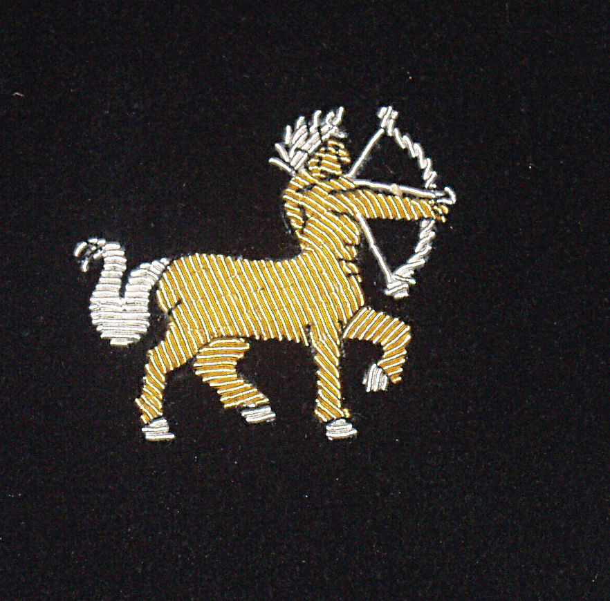 Sagittarius Embroidered Velvet Slipper