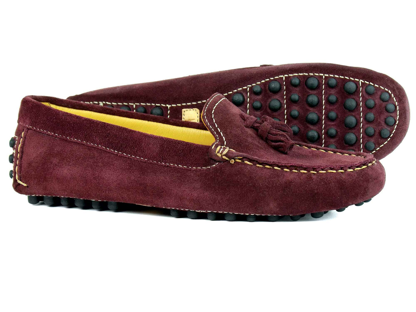 Salcombe Ladies Burgundy Suede Driving Loafers