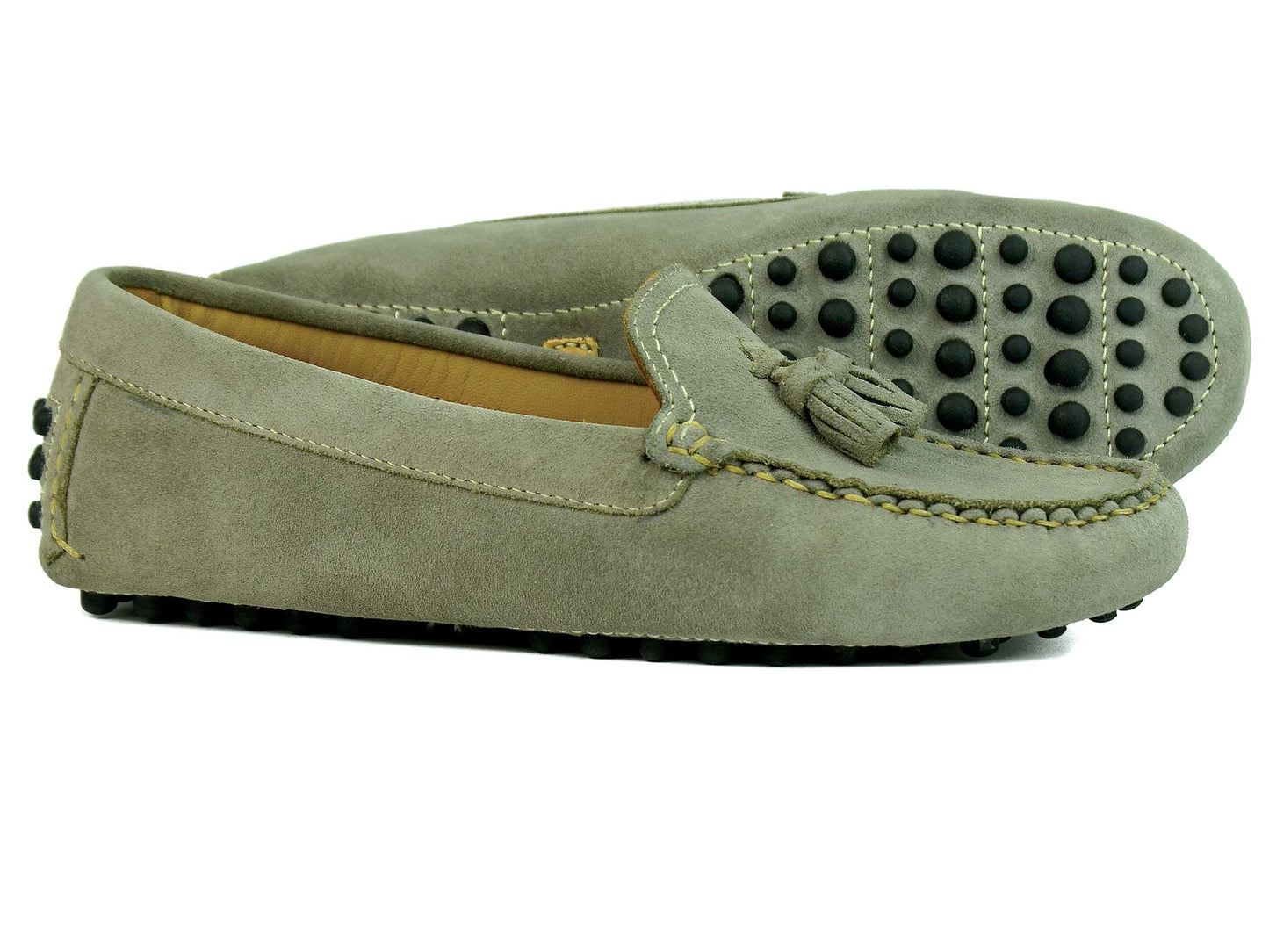 Salcombe Ladies Stone Suede Driving Loafers