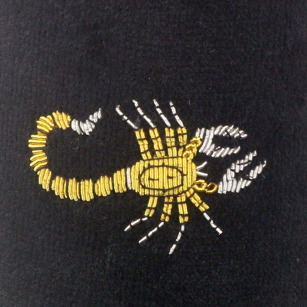 Scorpio Embroidered Velvet Slipper