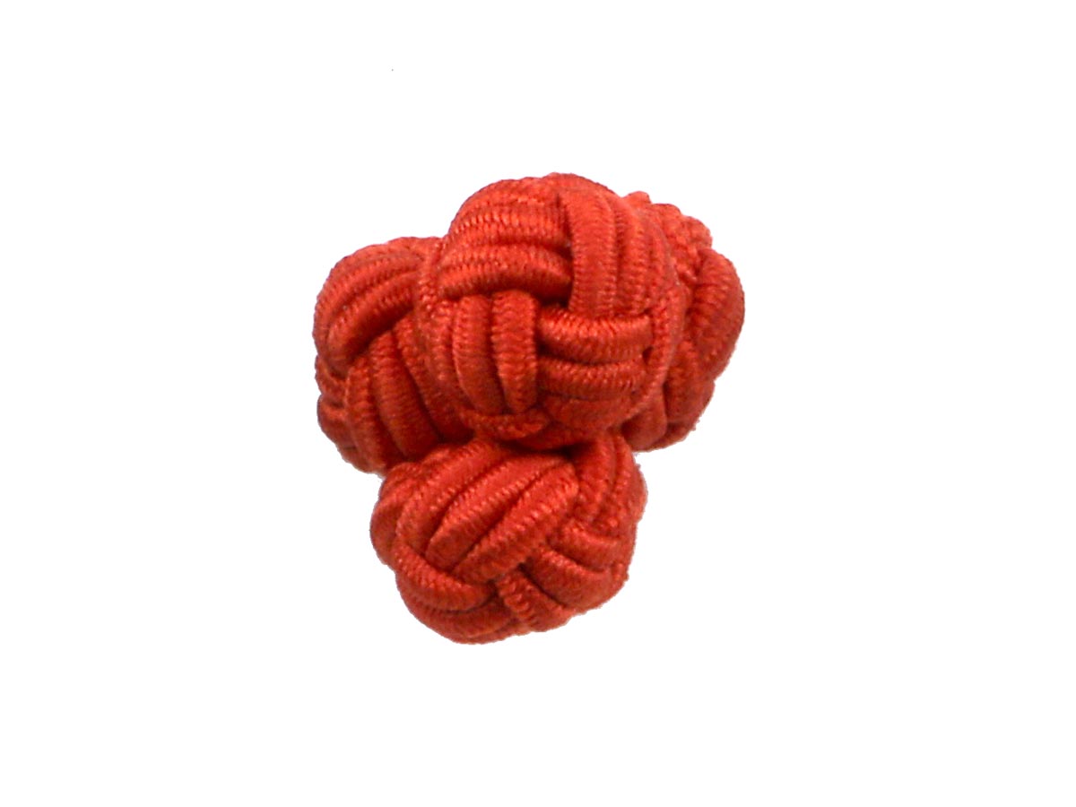 Orange Silk Knot Cufflinks