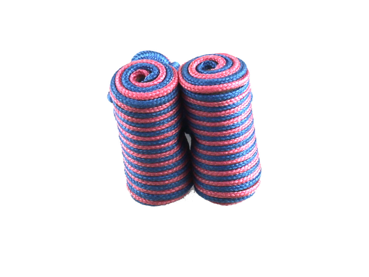 Light Blue Pink Silk Barrel Cufflinks