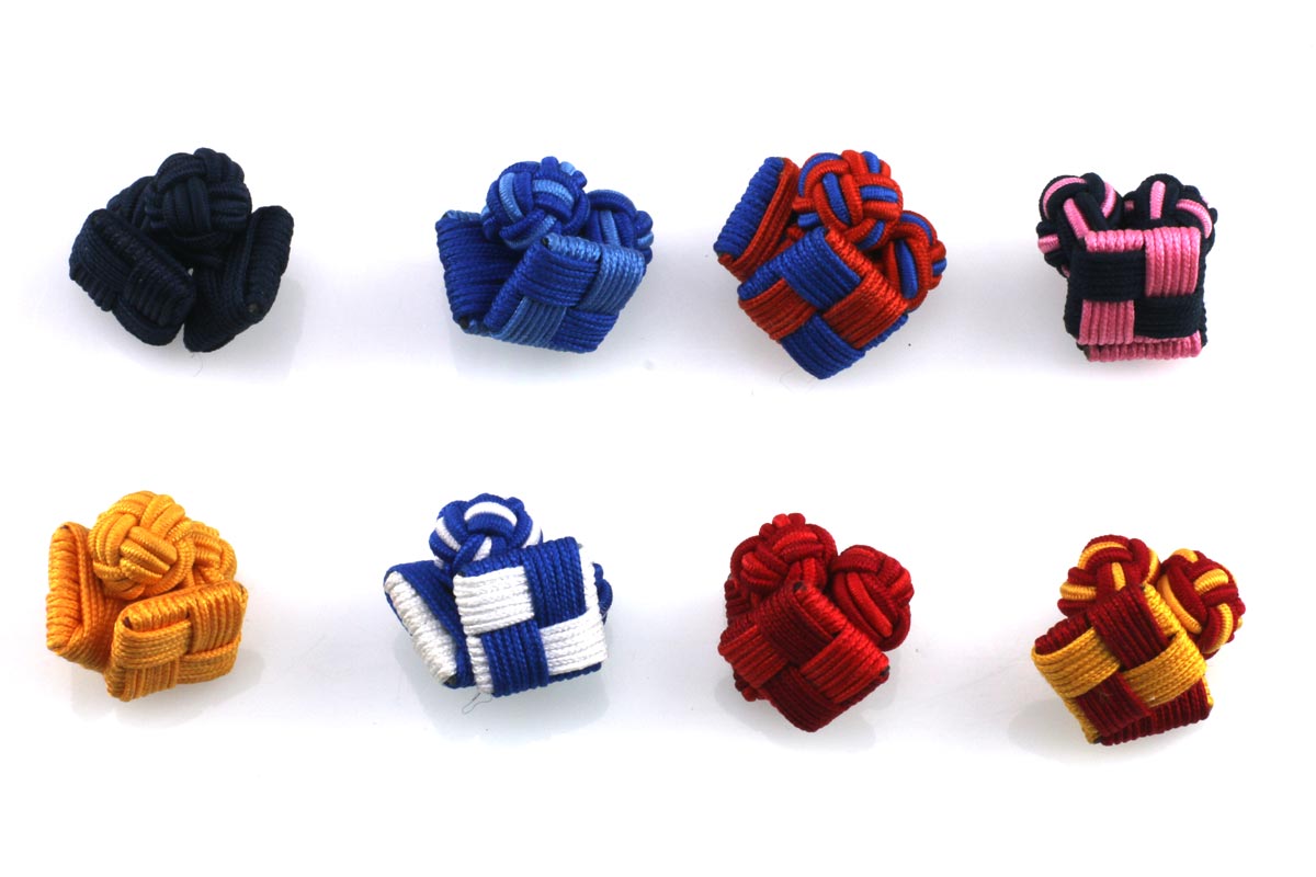 Silk Square Cufflinks Grouped