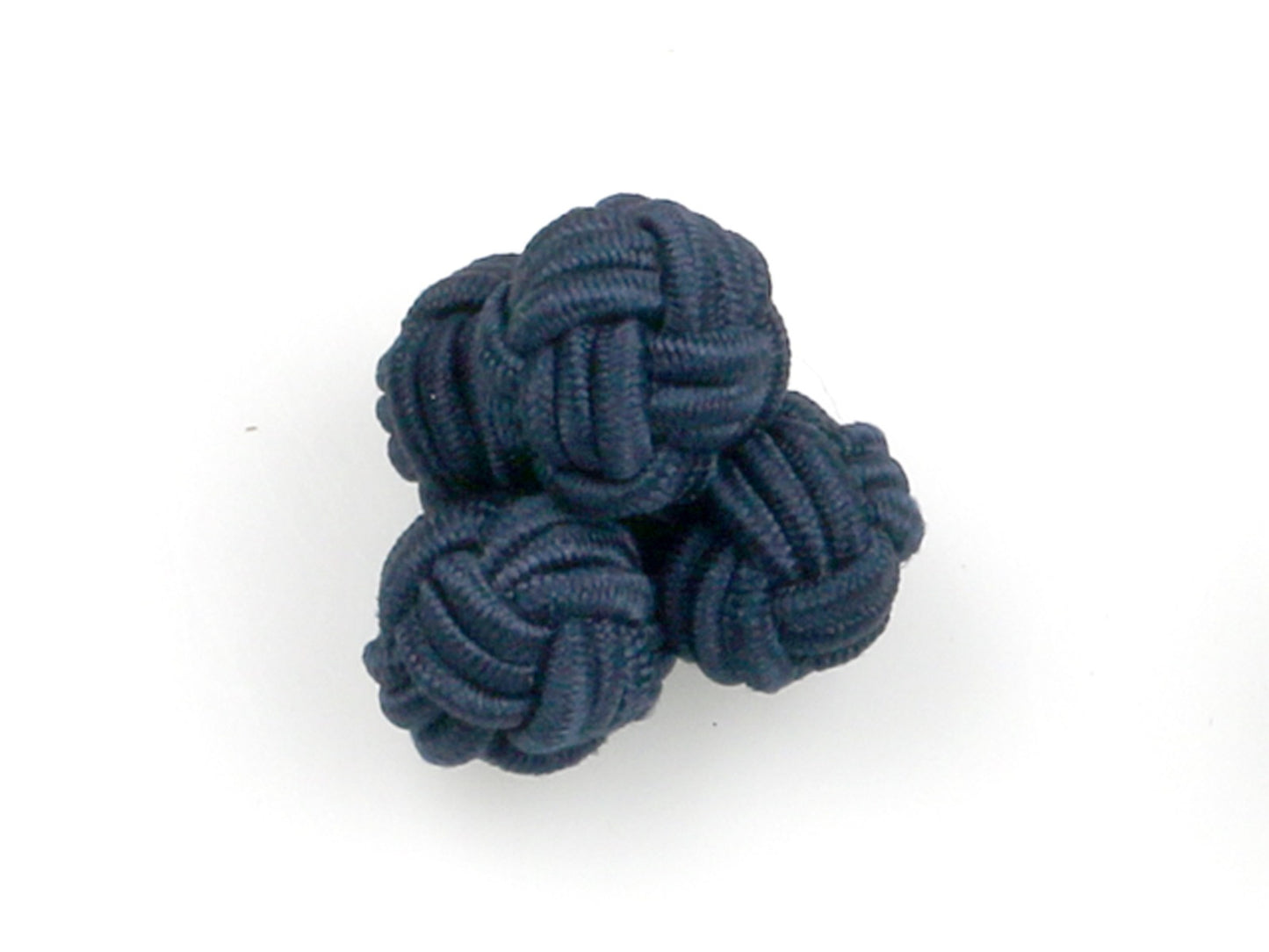 Navy Silk Knot Cufflinks