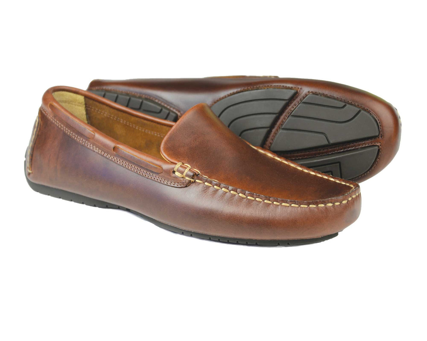 Silverstone Mens Elk Brown Driving Loafer