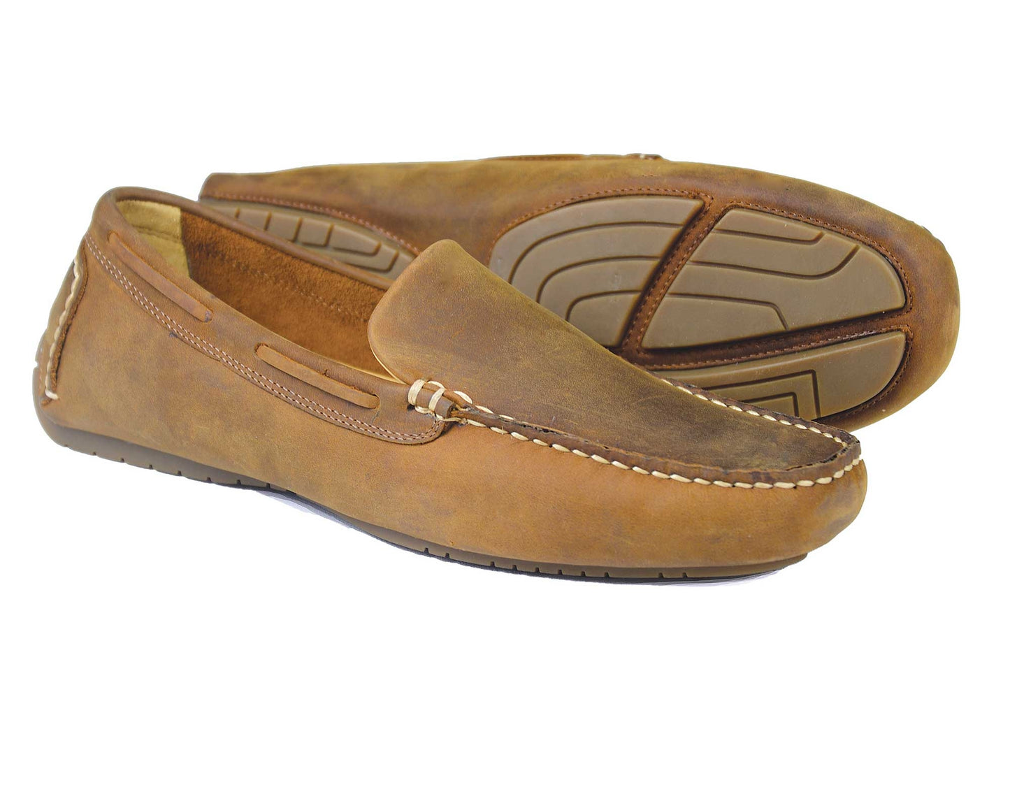 Silverstone Mens Sand Nubuck Driving Loafer