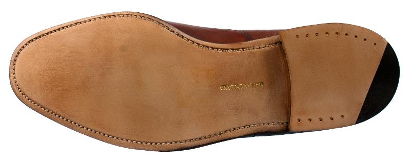 Harris Black Calf Half Brogue Leather Sole